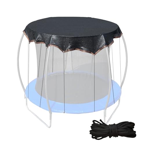 Trampolin Abdeckplane - Sonnensegel Überdachung Abdeckung | Netz mit UV-Schutz Wetterbeständiges Design Mesh-Netzplane Outdoor Sportzubehör für Rasen Spielplatz Hinterhof Garten Terrasse von Generic
