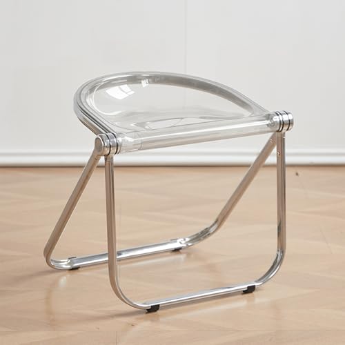 Transparent Acrylic Folding Chair - Modern Space-Saving Foldable Stool for Home, Easy No-Install Design, Lightweight & Stylish, Ideal for Indoor/Outdoor Use von Generic