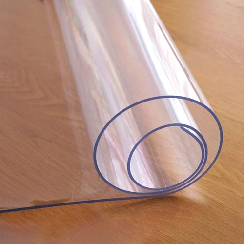 Transparent Bodenschutzmatte Bürostuhl Unterlage Schreibtischmatte Hartböden Schutzmatte für Büro Zuhause Essensbereich 1 mm Dick Kunststoff Schutzmatte(W 160cm x H 230cm) von Generic