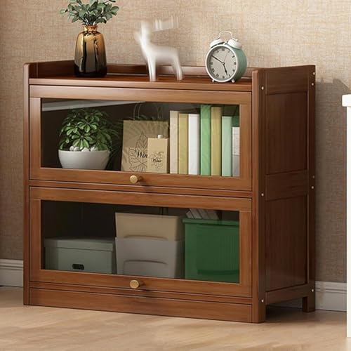 Transparent Und Staubdicht An DREI Seiten Vitrine Aus Acryl Aus Natürlichem Bambusmaterial Flip-top-türdesign Stark Tragend, Brown, 60 * 31 * 75cm Transparent Und Staubdicht An DREI Seiten Vitrine Aus Acryl Aus Natürlichem Bambusmaterial Flip-top-türdesign Stark Tragend, Brown, 60 * 31 * 75cm von Generic