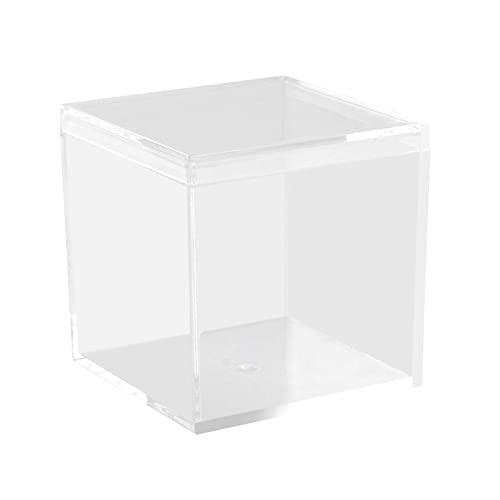 Transparente Acryl-Box, kleine, quadratische Aufbewahrungsbox, dekorative transparente Schmuckschatulle, Behälter für Süßigkeiten, Geschenk mit For We Treat von Generic