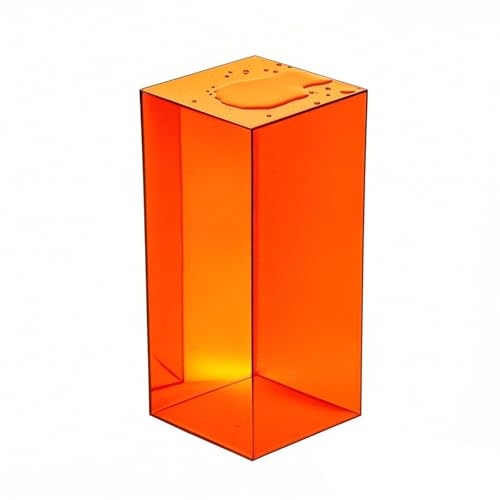Transparente Acryl Vitrine 5 seitiger Acryl Würfel Arbeitsplattenbox, Vitrine Würfel Sammlerstücke for Figuren Spielzeug(Orange,60cm/24in) von Generic