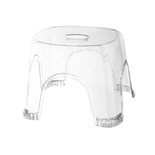 Transparente Duschbank - Rutschfester wasserdichter transparenter Hocker - Badhocker Transparenter Sitz Eckbank für Badezimmer Nachttisch Kleine Dusche Transparenter Hocker von Generic