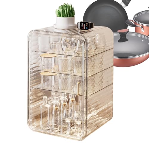 Transparente Kosmetik-Aufbewahrungsbox, Teeservice, staubdicht, Aufbewahrungsbox für Tassen-Organizer aus transparentem Acryl Transparente Kosmetik-Aufbewahrungsbox, Teeservice, staubdicht, Aufbewahrungsbox für Tassen-Organizer aus transparentem Acryl von Generic