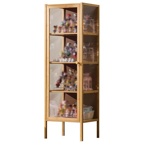 Transparente Mehrschichtige Vitrine, Vitrinen mit Acryltüren, for Zuhause, Büro(Natural) von Generic