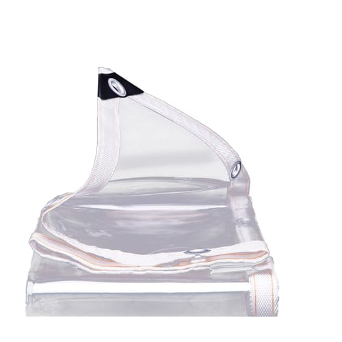 Transparente Plane PVC Hergestellt aus leichtem und strapazierfähigem Polyethylen-Material, 0.3mm Reiß- Und Kältebeständige Abdeckung für offene Balkone,Freien,Camping,usw.(White,3mx6m) von Generic
