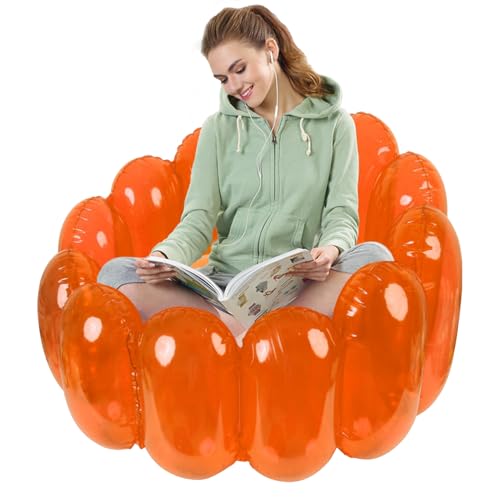 Transparenter Aufblasbarer Stuhl - Blow Up Sessel, Outdoor Loungesessel | Aufblasbarer Loungesessel Max Last, Blow Sofa Si Transparent, Jelly Aufblasbarer Stuhl Für Garten, Balkon Pool Bereich Draußen von Generic