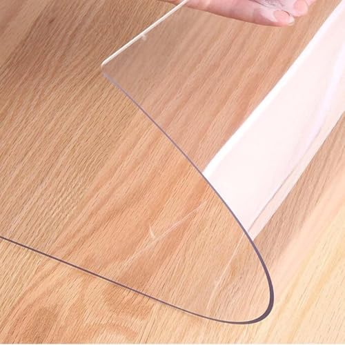 Transparenter PVC-Tischdeckenschutz, transparente Kunststoff-Tischdecke, transparente Schreibtischunterlage, Kunststoff-Schreibtischschutz für das Esszimmer zu Hause2.0mm, 40x70cm/16x28in von Generic