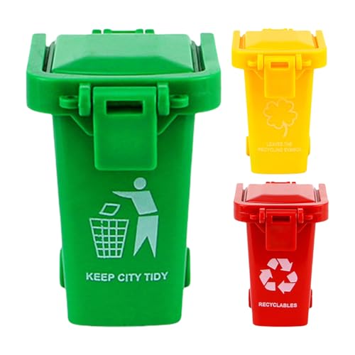 Trash Pack Spielzeug | Mülleimer Stiftehalter Mit Deckel Und Rädern | Aufbewahrung Mobiler Abfallbehälter Für Schreibtisch Büro Klassenzimmer | Kindergeburtstag Tisch von Generic