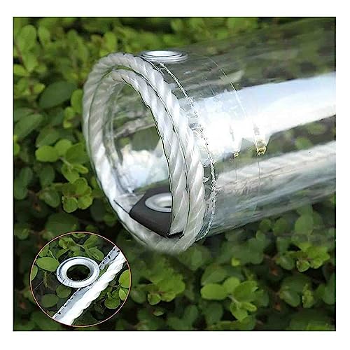 Trasparet Tarpauli, wasserdichte Klare Planen, Heavy Duty Mit Ösen, Home Garde Outdoor PVC Kunststoff Tarp Sheet Abdeckung, Groudsheet Widproof Campig, Clear,transparent, 2X2.5M von Generic