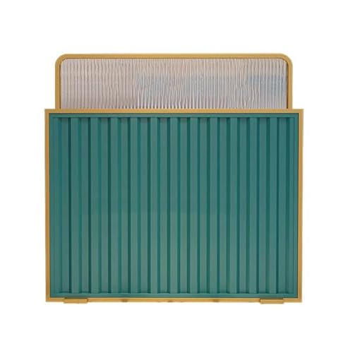 Trennwände for Essbereiche, Bodenstehende Restaurant-Trennwand, Arbeitsplattenschirm Aus Edelstahl, Durchscheinendes Design for Den Schreibtisch Im Wohnzimmer(Green,130x100cm/51.18x39.37in) von Generic