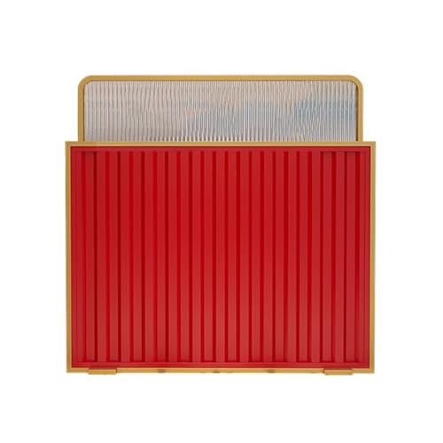 Trennwände for Essbereiche, Bodenstehende Restaurant-Trennwand, Arbeitsplattenschirm Aus Edelstahl, Durchscheinendes Design for Den Schreibtisch Im Wohnzimmer(Red,110x100cm/43.3x39.37in) von Generic