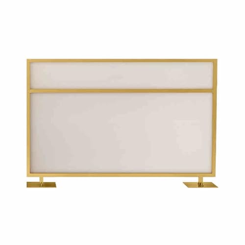 Trennwände for Essbereiche, Quadratische Restaurant-Trennwand, Glas-Arbeitsplattenschirm, Durchscheinendes Design for Den Schreibtisch Im Wohnzimmer(Gold,80x100cm/31.49x39.37in) von Generic