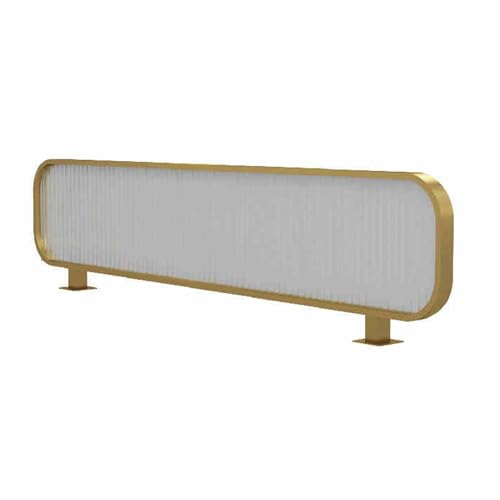 Trennwände for Essbereiche, Schreibtischteiler Aus Eisen, Durchscheinender Arbeitsplattenschirm Aus Glas, Trennwand for Den Eingang for Schreibtischrestaurant(Gold,80x35cm/31.49x13.77in) von Generic
