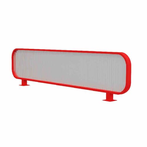 Trennwände for Essbereiche, Schreibtischteiler Aus Eisen, Durchscheinender Arbeitsplattenschirm Aus Glas, Trennwand for Den Eingang for Schreibtischrestaurant(Red,120x35cm/47.24x13.77in) von Generic