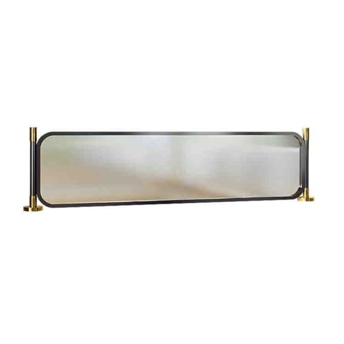 Trennwände for Essbereiche,Sichtschutz-Schreibtisch-Trennwand,durchscheinender Glas-Arbeitsplattenschirm,Trennwand for Den Schreibtisch Im Restaurant Zu Hause(Black,120x30cm/47.24x11.8in) von Generic