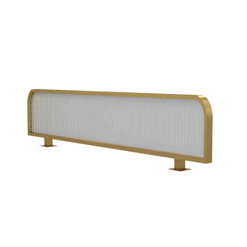 Trennwände for Essbereiche,durchscheinender Glas-Arbeitsplattenschirm,Schreibtischtrennwand Aus Eisen,Trennwand for Den Eingangsbereich Restaurantschreibtischs(Gold,80x35cm/31.49x13.77in) von Generic