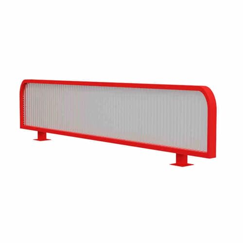 Trennwände for Essbereiche,durchscheinender Glas-Arbeitsplattenschirm,Schreibtischtrennwand Aus Eisen,Trennwand for Den Eingangsbereich Restaurantschreibtischs(Red,60x35cm/23.62x13.77in) von Generic