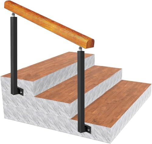 Treppengeländer Aus Metall Aus Schmiedeeisen, Passen Sie 1 Oder 2 Stufen An Tsitiol-handläufe Verstellbares Veranda-treppengeländer Für Corete Oder Holzstraße, Height 85cm, 140cm/55inch Treppengeländer Aus Metall Aus Schmiedeeisen, Passen Sie 1 Oder 2 Stufen An Tsitiol-handläufe Verstellbares Veranda-treppengeländer Für Corete Oder Holzstraße, Height 85cm, 140cm/55inch von Generic