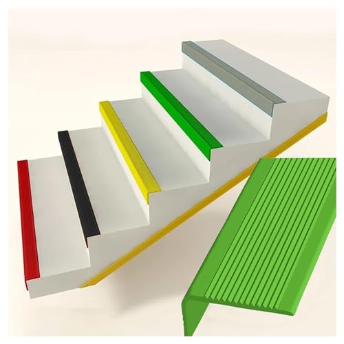 Treppenkantenprofil Kantenschutz Klebeband-Sicherheitsstufen, L-förmige Nasenkantenverkleidung, Sicherheitsstufenverkleidung für Innen- und Außenbereiche, geflieste Holztreppen für Treppen, Leiter von Generic