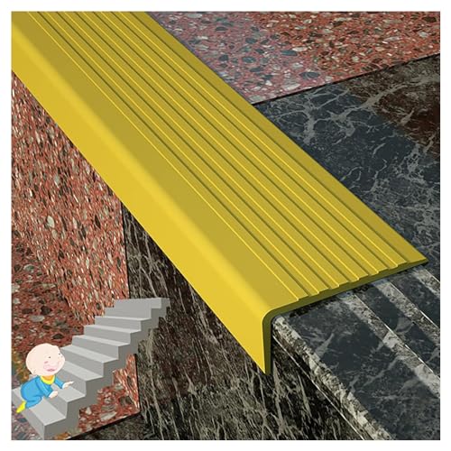 Treppenkantenprofil Kantenschutz Selbstklebende Treppenstufenkantenverkleidung, Gummi-Treppenkante, wasserdichte Treppenkantenabdeckungen, für den Innen- und Außenbereich LLIMEIDP250410(Color:Yellow Treppenkantenprofil Kantenschutz Selbstklebende Treppenstufenkantenverkleidung, Gummi-Treppenkante, wasserdichte Treppenkantenabdeckungen, für den Innen- und Außenbereich LLIMEIDP250410(Color:Yellow von Generic