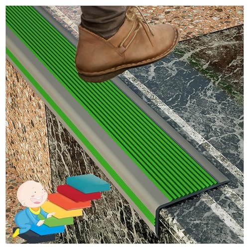 Treppenkantenprofil Kantenschutz Selbstklebende Treppenstufenkantenverkleidung, Gummi-Treppenkante, wasserdichte Treppenkantenabdeckungen für den Innen- und Außenbereich LLIMEIDP250410(Color:Green,S Treppenkantenprofil Kantenschutz Selbstklebende Treppenstufenkantenverkleidung, Gummi-Treppenkante, wasserdichte Treppenkantenabdeckungen für den Innen- und Außenbereich LLIMEIDP250410(Color:Green,S von Generic