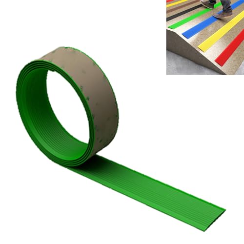 Treppenkantenschutz, Selbstklebend, Rutschfest, Für Den Innenbereich, Gummi-Bodenübergangsstreifen, Treppenkantenschutz Für Holzstufen, Beton, Teppichfliesen/Green/Length-1(42.6Ft) von Generic