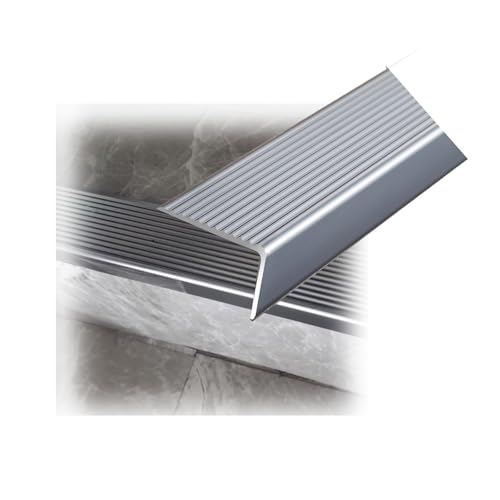 Treppenkantenschutz,Rutschfeste Lauffläche – Nasenkante,Wasserdicht, verschleißfest,für Innen-/Außentreppen Stufenkantenschutz(Gray,3x2cm) von Generic