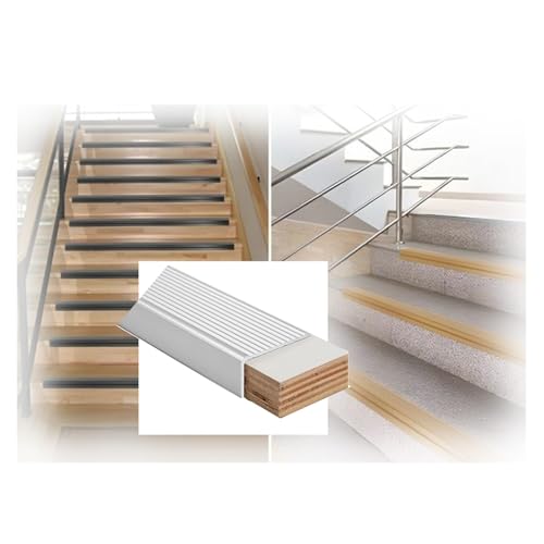 Treppenkantenschutz aus Metall for den Außenbereich- Treppenkantenschutz ，für Schulen, Kindergärten, Innen- und Außentreppen,Rostfreie Stufenverkleidung(Gray,7x3cm) von Generic