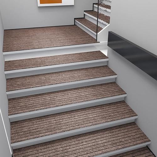 Treppenstufen Teppich, Gummi Treppenstufen rutschfest Für Den Außenbereich rutschfest Mit Sicherheitskleber, Treppenläufer Für Den Innenbereich Für Holzstufen Kinder Haustiere, Brown, 30x120cm Treppenstufen Teppich, Gummi Treppenstufen rutschfest Für Den Außenbereich rutschfest Mit Sicherheitskleber, Treppenläufer Für Den Innenbereich Für Holzstufen Kinder Haustiere, Brown, 30x120cm von Generic