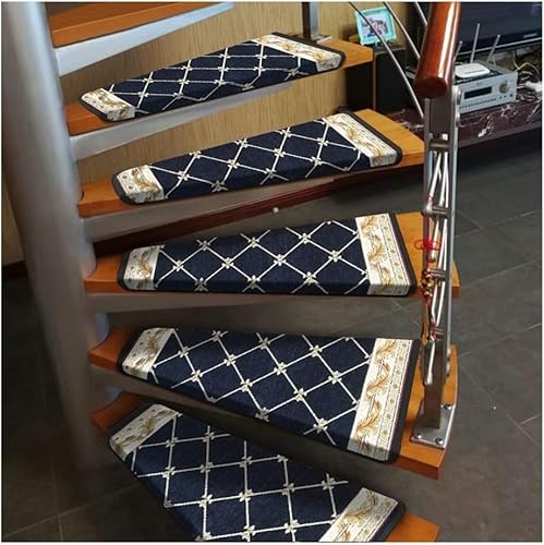 Treppenteppich Treiert Wendeltreppe Trittmatte 15pcs Turn Left Anti-rutsch Step Pad Indoor Schutz Teppich Repeat Paste Ohne Spur Teppich Matte Für Treppen, Blue, 60 * 33/12cm Treppenteppich Treiert Wendeltreppe Trittmatte 15pcs Turn Left Anti-rutsch Step Pad Indoor Schutz Teppich Repeat Paste Ohne Spur Teppich Matte Für Treppen, Blue, 60 * 33/12cm von Generic