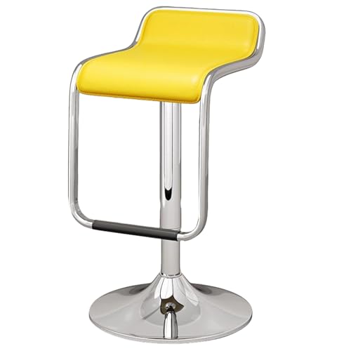 Tresenhocker in Thekenhöhe, Barhocker Küche mit Gebogener Oberfläche, Einfache Installation, 360°-Drehung, Verdickter Schwamm, für Küche, Esszimmer(Yellow) von Generic
