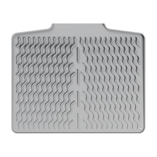 Trockenmatte - Grau Dish Drainer Matte | Silikon Nonhalp Sieb Matte | Faltbare Schutzschale | Abwassermatte | Abwasser-Organisation und Lagerung für Handsiebe und Pfannen Trockenmatte - Grau Dish Drainer Matte | Silikon Nonhalp Sieb Matte | Faltbare Schutzschale | Abwassermatte | Abwasser-Organisation und Lagerung für Handsiebe und Pfannen von Generic