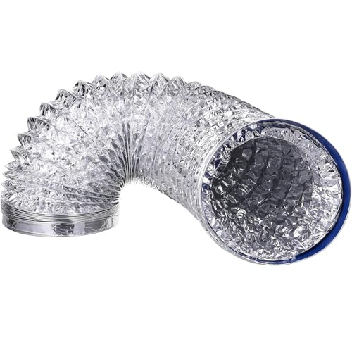 Trockner-Entlüftungsaluminium-Kanalschlauch flexibler nicht isoliertes Luftkanal für HLK, Heizung und Kühlung 85mm(3.3in) 1.5m(4.9ft) von Generic
