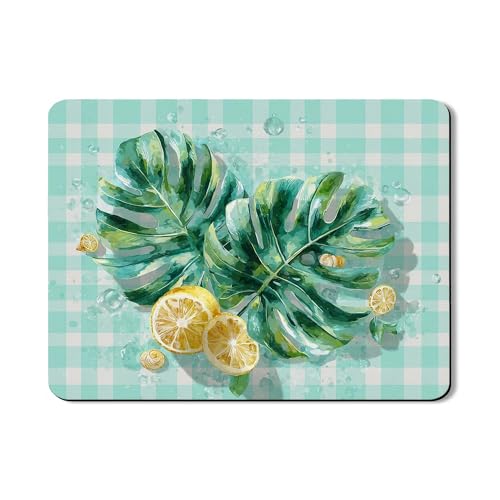 Tropische Abtropfmatten für Küchentheke, lebendiges grünes Blatt-Design, saugfähiges Gummi-Abtropfgestell, Matte, Sommer-Strand-Stil, Trockenunterlage für Küchentheke, 45,7 x 61 cm von Generic