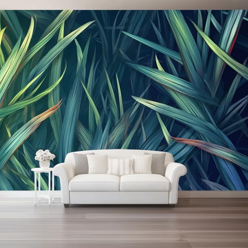 Tropisches Pampasgras Blätter Pflanzen Fototapete Grün Blau 400 x 280 cm, Wandbild Fototapete für Wohnzimmer Schlafzimmer Wandtapete Vlies Tapete UV-Beständig Montagefertig Tropisches Pampasgras Blätter Pflanzen Fototapete Grün Blau 400 x 280 cm, Wandbild Fototapete für Wohnzimmer Schlafzimmer Wandtapete Vlies Tapete UV-Beständig Montagefertig von Generic
