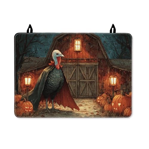 Truthahn-Herdabdeckung für Elektroherd, Thanksgiving, rustikale Kürbislaterne, Thanksgiving, orangefarbene PU-Oberfläche für Glasplatte, elektrisch, für den täglichen Gebrauch, Dekoration, 71,1 x 50,8 von Generic