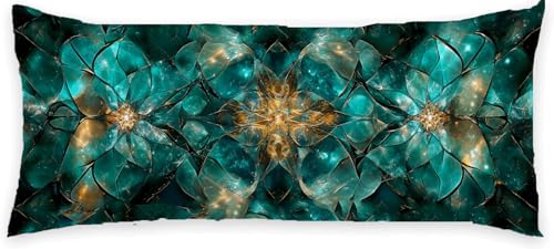 TüRkis Seitenschläferkissen Bezug 50x150 Kopfkissenbezug Nordeuropa Langes Schlafkissen Seitenschläfer Leinen Body Pillow Kissenbezug Verdecktem Zip Kissen Lang, für Geeignet Bettdekoration P-768 von Generic