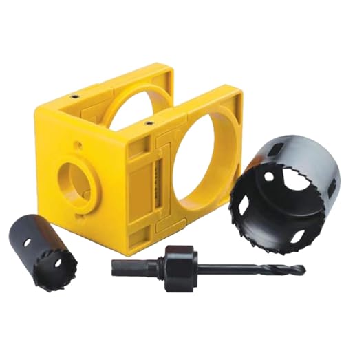 Tür-Installationsset – Türlochbohrer-Set, Vorlagen-Set für Türschloss, komplettes Lochsägen-Set für Türschloss mit Führungsvorlage, tolles Werkzeug-Set Tür-Installationsset – Türlochbohrer-Set, Vorlagen-Set für Türschloss, komplettes Lochsägen-Set für Türschloss mit Führungsvorlage, tolles Werkzeug-Set von Generic