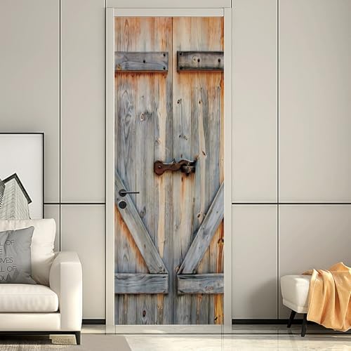Türaufkleber 3D 90x200 cm Rustikales altes Garagentor aus Holz Türtapete Selbstklebend Türposter PVC Türfolie Poster Fototapete Wandbild DIY Entfernbar Aufkleber Wasserdichte Tapete Türaufkleber 3D 90x200 cm Rustikales altes Garagentor aus Holz Türtapete Selbstklebend Türposter PVC Türfolie Poster Fototapete Wandbild DIY Entfernbar Aufkleber Wasserdichte Tapete von Generic