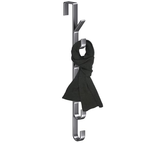 Türgarderobe - Kohlenstoffstahl robuster Dunstabzugshaube über der Tür | Multifunktionaler Kleiderbügel, vertikaler Aufbewahrungshaken für vertikales Design für Kleidung, Capels von Generic
