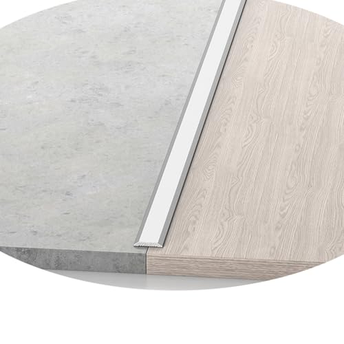 Türschwellen Kantenumleimer Laminat ÜBergangsprofil Schwellenleiste Für Türleisten, Wandleisten, Treppenkantenschutz Und Dekorative Trennwände(Silver,50mm - 1.96in) von Generic