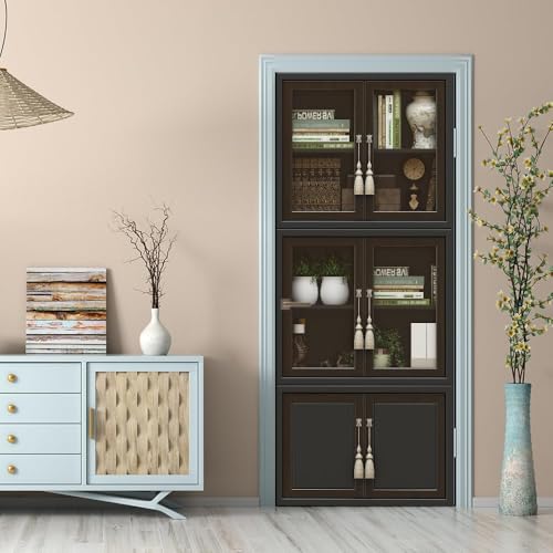 Türtapete Selbstklebend 90x210 cm Schwarzes Bücherregal Türaufkleber 3D Moderne Kunst Türposter Türfolie Poster Tapete PVC Wasserfest für Schlafzimmer Wohnzimmer Tür A-6842 Türtapete Selbstklebend 90x210 cm Schwarzes Bücherregal Türaufkleber 3D Moderne Kunst Türposter Türfolie Poster Tapete PVC Wasserfest für Schlafzimmer Wohnzimmer Tür A-6842 von Generic