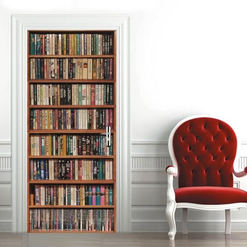 Türtapete Selbstklebend 95x210 cm Bücherregal und Bücherschrank Türaufkleber 3D Bibliothek Türposter Türfolie Poster Tapete PVC Wasserfest für Schlafzimmer Wohnzimmer Tür B-4932 Türtapete Selbstklebend 95x210 cm Bücherregal und Bücherschrank Türaufkleber 3D Bibliothek Türposter Türfolie Poster Tapete PVC Wasserfest für Schlafzimmer Wohnzimmer Tür B-4932 von Generic