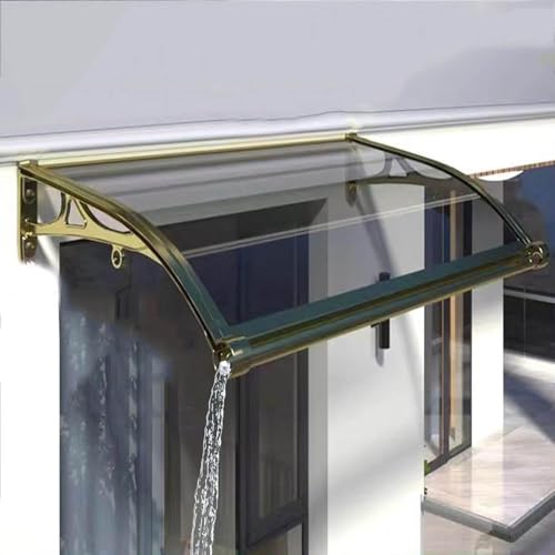 Türvordach Im Freien Wasserdicht, Fenstermarkise Haustürvordach, Große Dachrinne Outdoor-gartenmarkise, Polycarbonat-türvordach, Für Türen Und Fenster, Gold, 100x300cm/39 x118 Türvordach Im Freien Wasserdicht, Fenstermarkise Haustürvordach, Große Dachrinne Outdoor-gartenmarkise, Polycarbonat-türvordach, Für Türen Und Fenster, Gold, 100x300cm/39 x118 von Generic