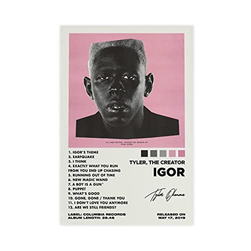 Tyler, The Creator Poster Igor Album Cover Poster Leinwand Poster Wandkunst Dekor Druck Bild Gemälde für Wohnzimmer Schlafzimmer Dekoration 40 x 60 cm von Generic