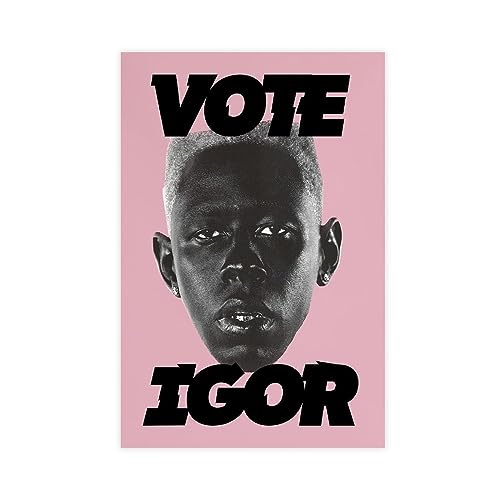 Tyler, The Creator Poster Pink Vote Igor Album Cover Poster Leinwand Poster Schlafzimmer Dekor Sport Landschaft Büro Zimmer Dekor Geschenk 30 x 45 cm von Generic