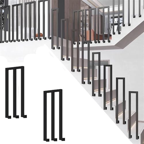 U/m Form Außenstufen Handlauf Schwarz Quadrat Seitlich Montiert Schmiedeeisen Geländer Schiene Für Treppen Garten Terrasse Terrasse Balkon Innen Und Außen, M-Shaped 2 Piece, 60cm U/m Form Außenstufen Handlauf Schwarz Quadrat Seitlich Montiert Schmiedeeisen Geländer Schiene Für Treppen Garten Terrasse Terrasse Balkon Innen Und Außen, M-Shaped 2 Piece, 60cm von Generic