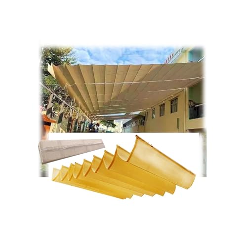 U-förmiger Wellensonnenschirm,Einziehbares Wellen-Sonnenschutzdach,Anpassbare Größen for Sonnenschutzabdeckungen im Freien((WxL)1x12m) von Generic