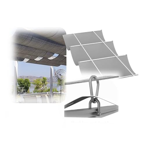 U-förmiges Wellen-Sonnensegel – Teleskop-wasserdichtes Vordach mit Drahtseil-Kit,Sonnenschutzabdeckung,für Terrasse/Veranda/Garten(1.5 * 5m) von Generic